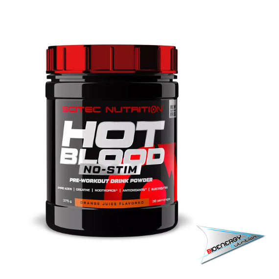 SciTec-HOT BLOOD NO-STIM (Conf. 375 gr)   Arancia  